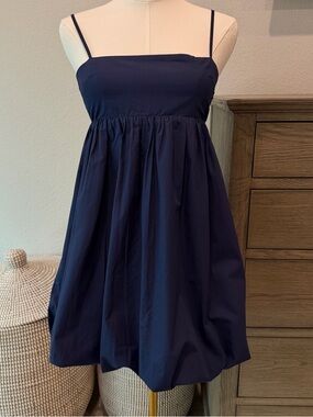 Aritzia Sunday Best Elio Popin Mini Dress Navy Blue Size 2 XS